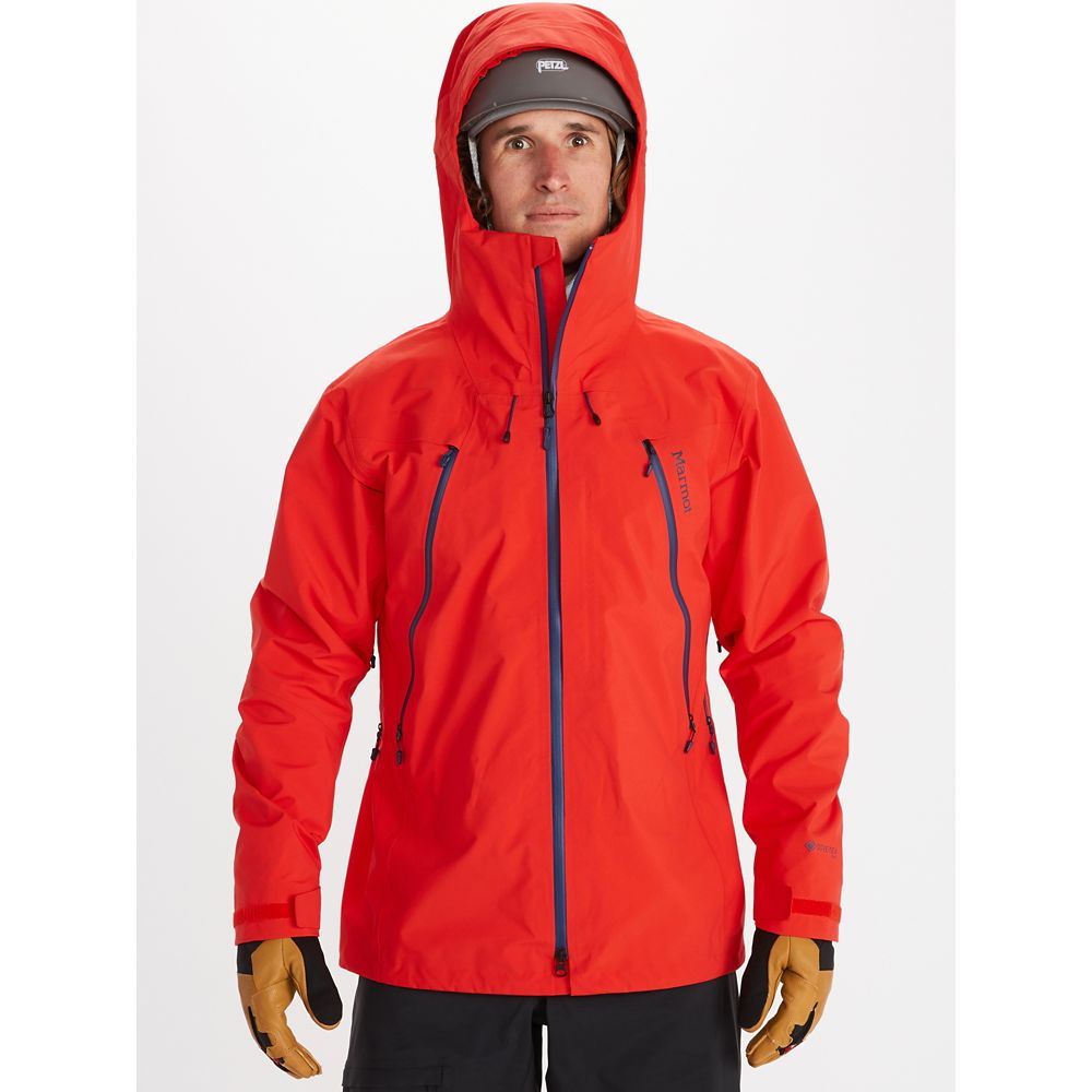 Marmot Rain Jacket Red NZ - Alpinist Jackets Mens NZ8615902